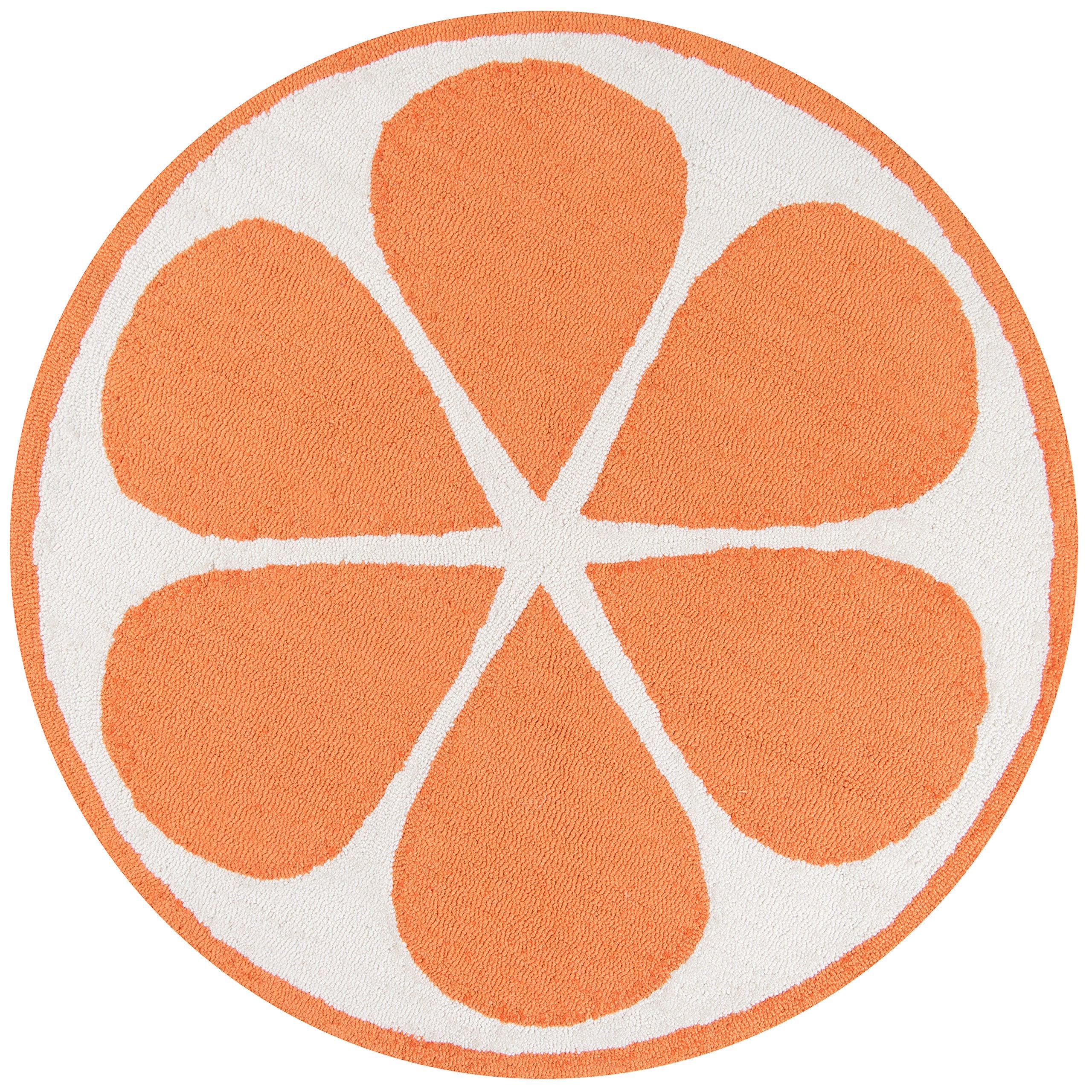 Novogratz by Momeni Cucina Orange Round Kitchen Mat 3 x 3