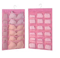 Divests Double Sided Clear Hanging Bag Socks Bra Underwear Rack Hanger Storage Organizer Wall Hanging Closet For Clothes Socks U