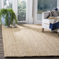 SAFAVIEH Natural Fiber Collection Area Rug - 6 x 9, Natural, Handmade Basketweave Jute, Ideal for High Traffic Areas in Living