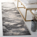 SAFAVIEH Retro Collection Runner Rug - 23 x 9, Grey & Ivory, Modern Abstract Design, Non-Shedding & Easy Care, Ideal for High 