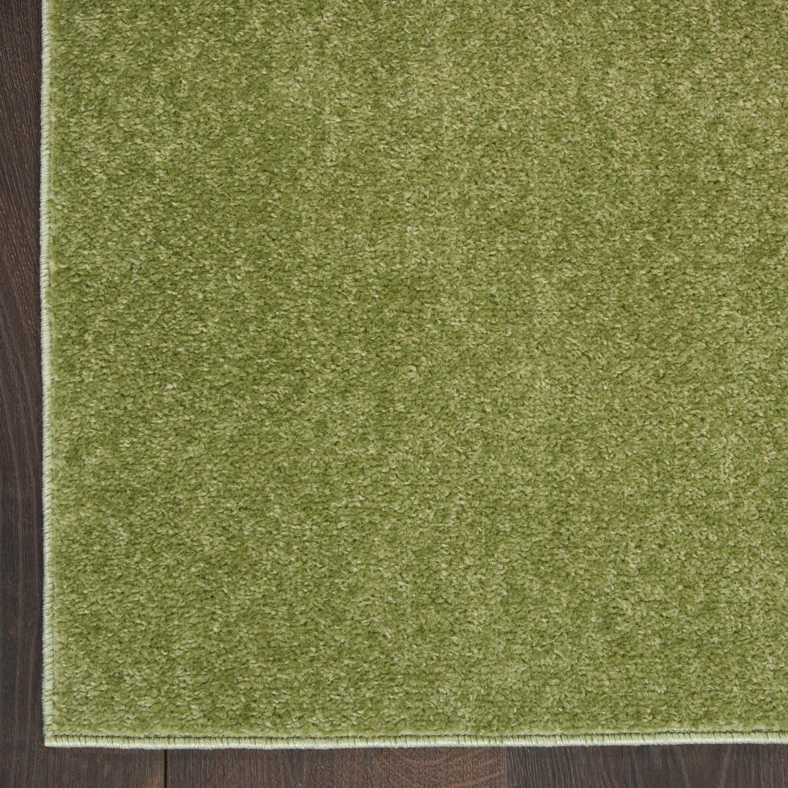 Nourison Essentials Solid Contemporary Green, Runner Area Rug, 2' X 6'