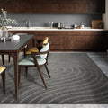 Luxe Weavers Modern Geometric Wave Anthracite 2x3 Area Rug