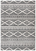 SAFAVIEH Tulum Collection Accent Rug - 2 x 5, Ivory & Black, Moroccan Boho Tribal Design, Non-Shedding & Easy Care, Ideal for 