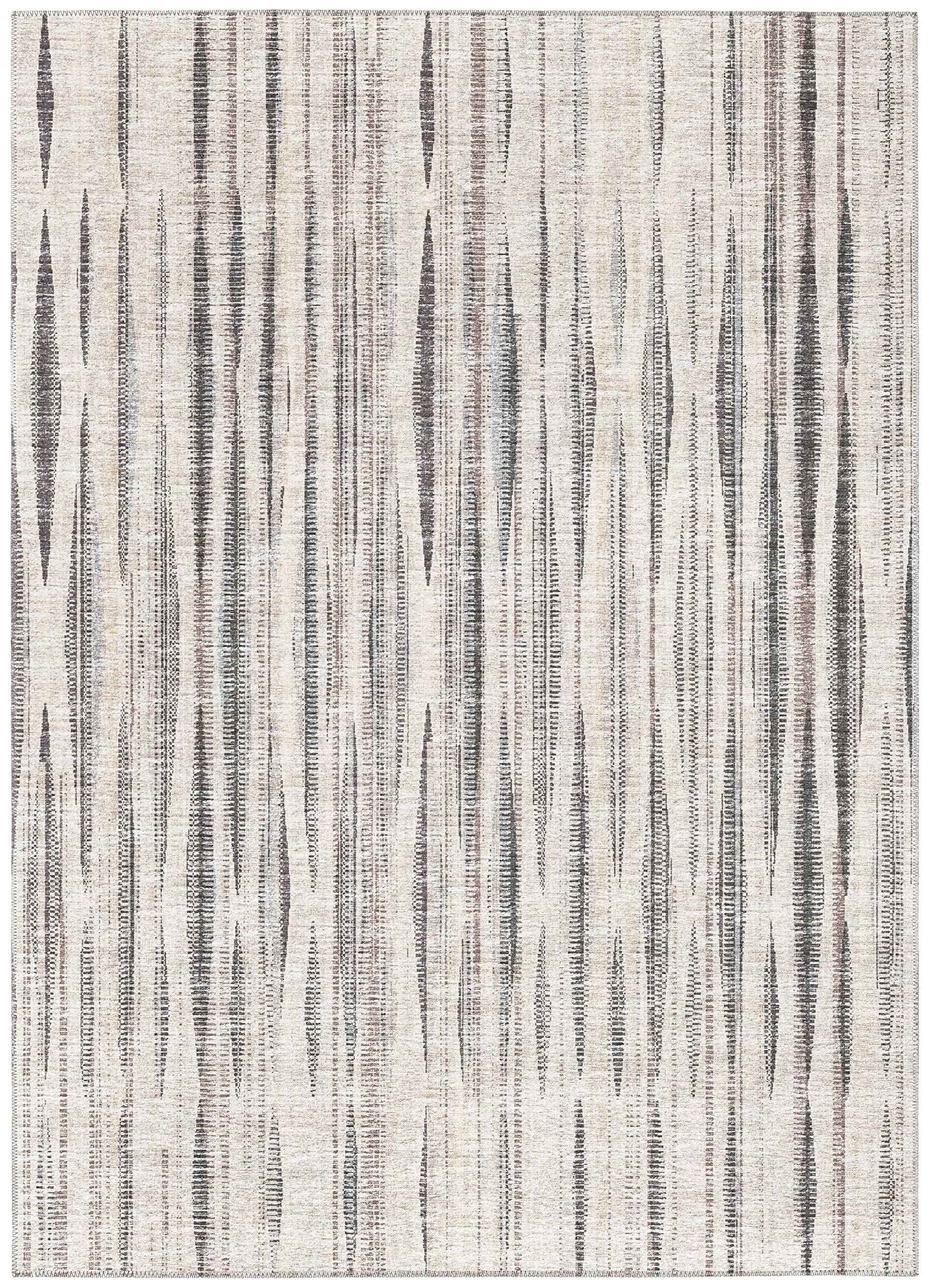 Addison Rugs Waverly 5' X 7'6" Awa31 Beige Indoor Outdoor Area Rug, Stain Resistant, Machine Washable, Non Shedding, Bedroom, Living Room, Dining Room, Kitchen Rug