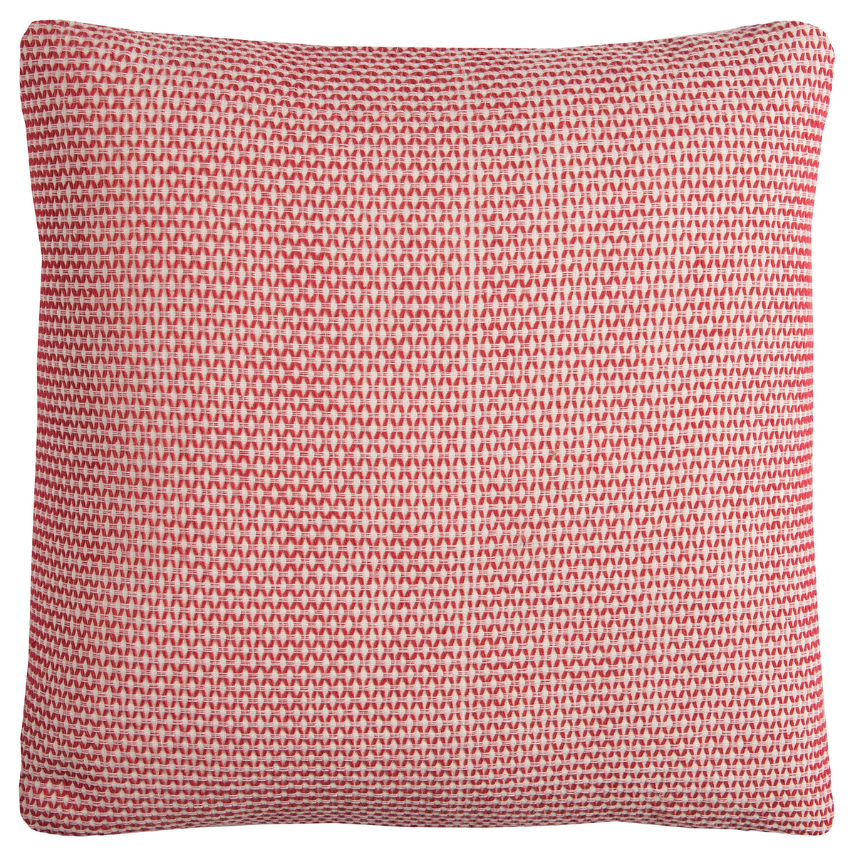 Rizzy Home | T11769 | Poly Fill Decorative Pillow | 22"x22" Red/Neutral/White Geometirc- Small Scale