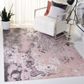 SAFAVIEH Glacier Collection 8 x 10 Pink / Grey GLA124U Modern Abstract Non-Shedding Living Room Bedroom Dining Home Office Are