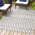 Jonathan Y Smb108I-4 Ourika Moroccan Geometric Textured Weave Indoor Outdoor Area-Rug, Bohemian Coastal Traditional Easy-Cleanin