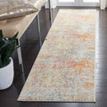 SAFAVIEH Madison Collection Runner Rug - 22 x 16, Grey & Turquoise, Modern Abstract Design, Non-Shedding & Easy Care, Ideal fo
