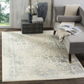 SAFAVIEH Adirondack Collection Area Rug - 6 x 8, Ivory & Slate, Oriental Distressed Design, Non-Shedding & Easy Care, Ideal fo