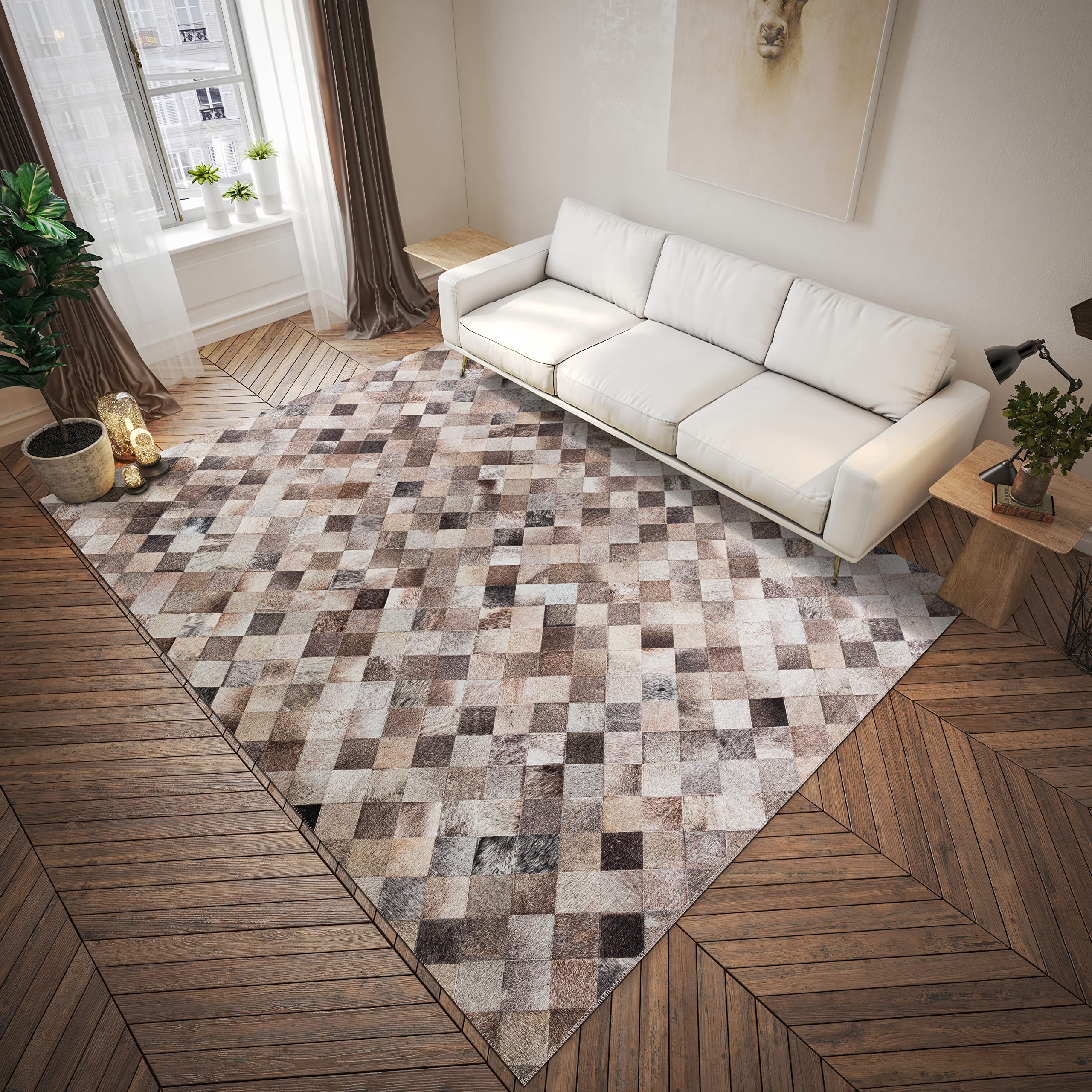 Addison Rugs Laredo Alr32 Gray Washable 5' X 7'6" Indoor Outdoor Area Rug, Easy Clean, Machine Washable, Non Shedding, Bedroom, Entry, Living Room, Dining Room, Kitchen, Patio Rug