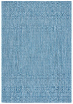 Safavieh Courtyard Collection 5'3' X 7'7' Aqua/Navy Cy8235 Indoor/ Outdoor Patio Backyard Mudroom Area Rug