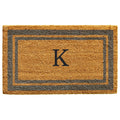 Calloway Mills 153022436K Periwinkle Border 24 x 36 Monogram Doormat, (Letter K)