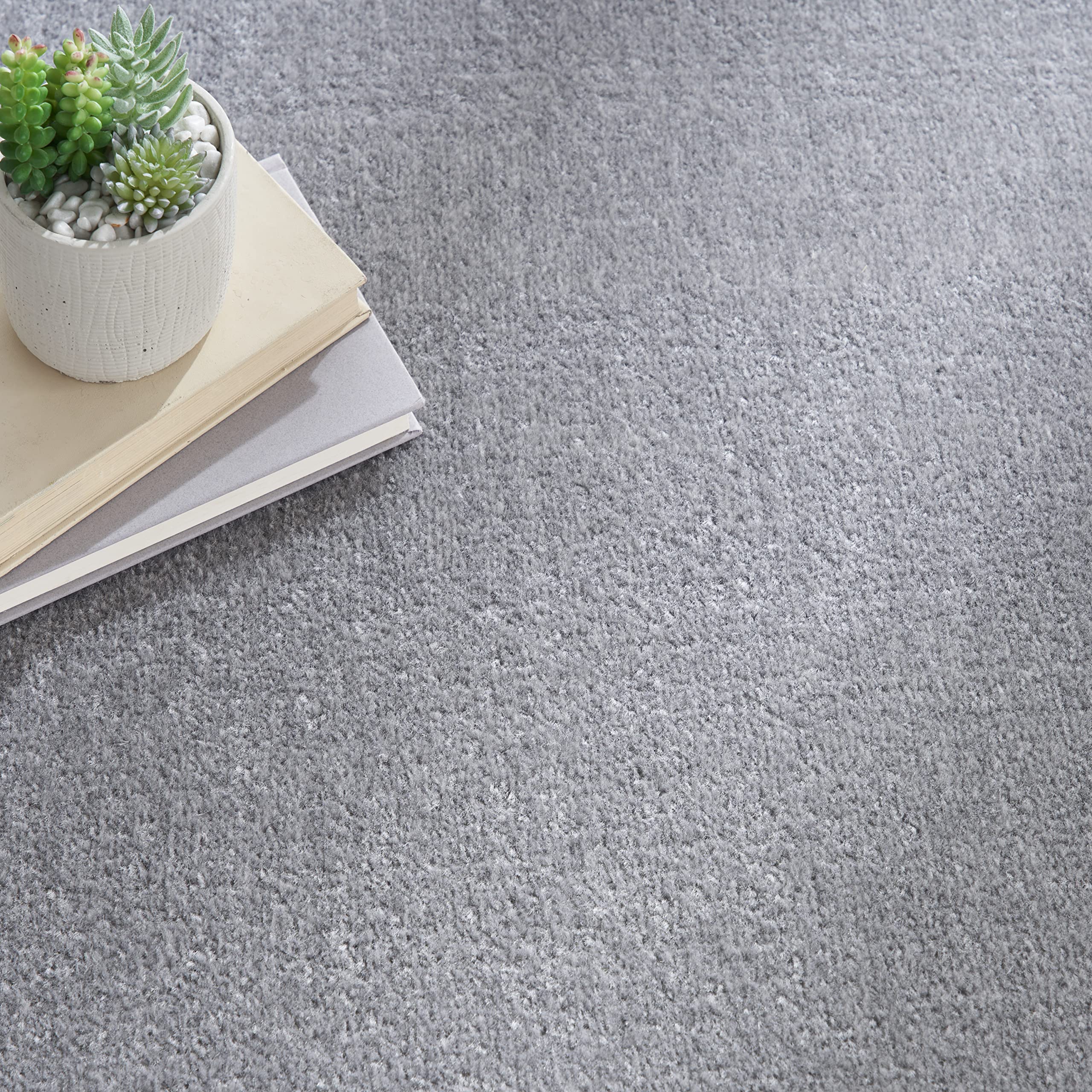 Nourison Essentials Indoor/Outdoor Silver Grey 12' X 15' Area Rug, Easy Cleaning, Non Shedding, Bed Room, Living Room, Dining Room, Backyard, Deck, Patio (12X15)