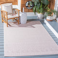 Safavieh Courtyard Collection 4' X 5'7' Ivory/Soft Pink Cy8235 Indoor/ Outside Waterproof Easy Cleansingpatio Backyard Mudroom