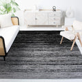 SAFAVIEH Adirondack Collection X-Large Area Rug - 12 x 15, Silver & Black, Modern Ombre Design, Non-Shedding & Easy Care, Idea