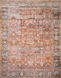 Loloi LAYLA Collection, LAY-02, Spice / Marine, 2-6 x 9-6, .13 Thick, Runner Rug, Soft, Durable, Vintage Inspired, Distressed,