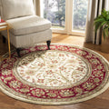 SAFAVIEH Lyndhurst Collection 8 Round Ivory/Rust LNH212R Traditional Oriental Non-Shedding Living Room Bedroom Area Rug