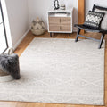 SAFAVIEH Tulum Collection Area Rug - 53 x 76, Ivory & Light Grey, Moroccan Boho Tribal Design, Non-Shedding & Easy Care, Ideal