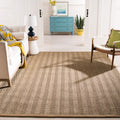 SAFAVIEH Natural Fiber Collection Area Rug - 5 x 8, Natural & Beige, Border Herringbone Seagrass Design, Easy Care, Ideal for 