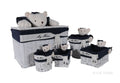 Anne Home  Set Of 5 Rectangular Willow Baskets Bear Design