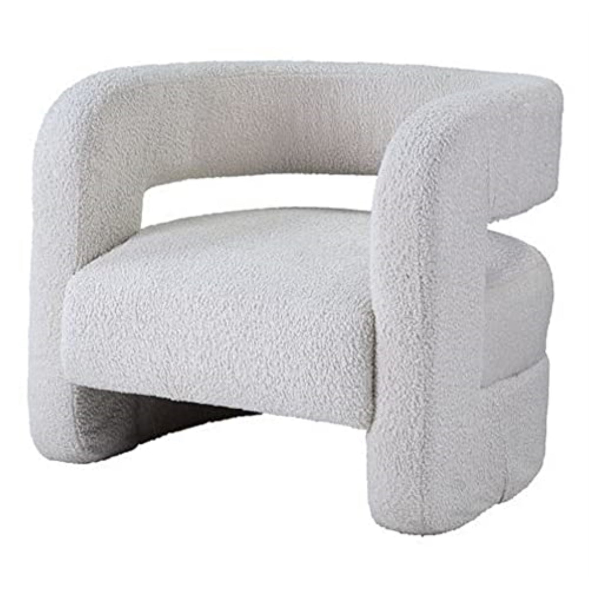 Ac00233  Accent Chair, White Teddy Sherpa  Yitua