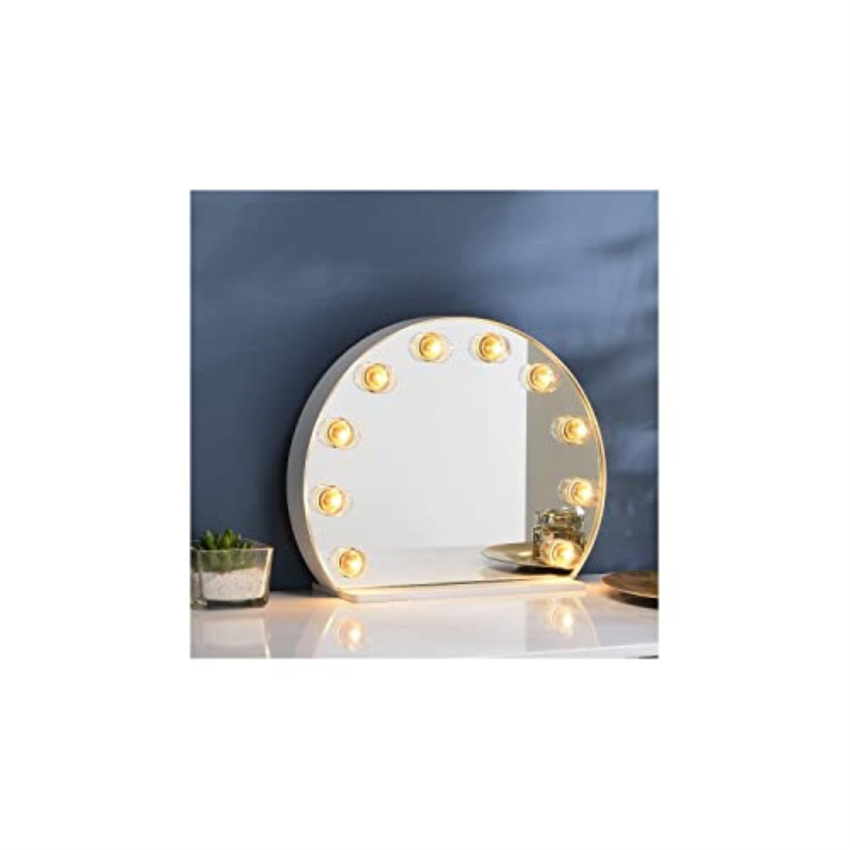 Ac00787  Accent Mirror, White Finish  Alma