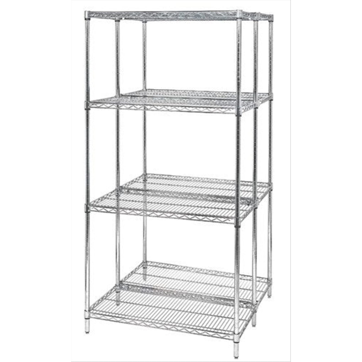 Quantum Storage Systems AD54-2154C Add-On Kit for 54 High 4-Tier Wire Shelving Unit, Chrome Finish, 21 Width x 54 Length x 54 He
