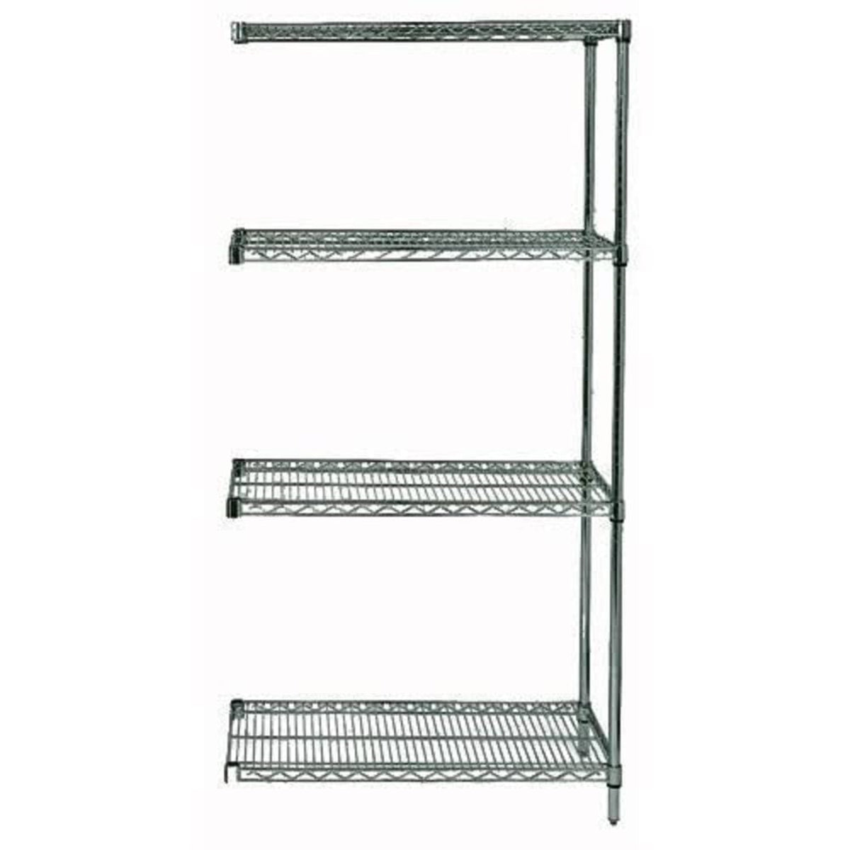 Quantum Ad632436P Wire Shelving Addon Kit, 36W X 24D X 63H, 600 Lbs Capacity, Carbon Steel, Epoxy Coated, Green, Nsf