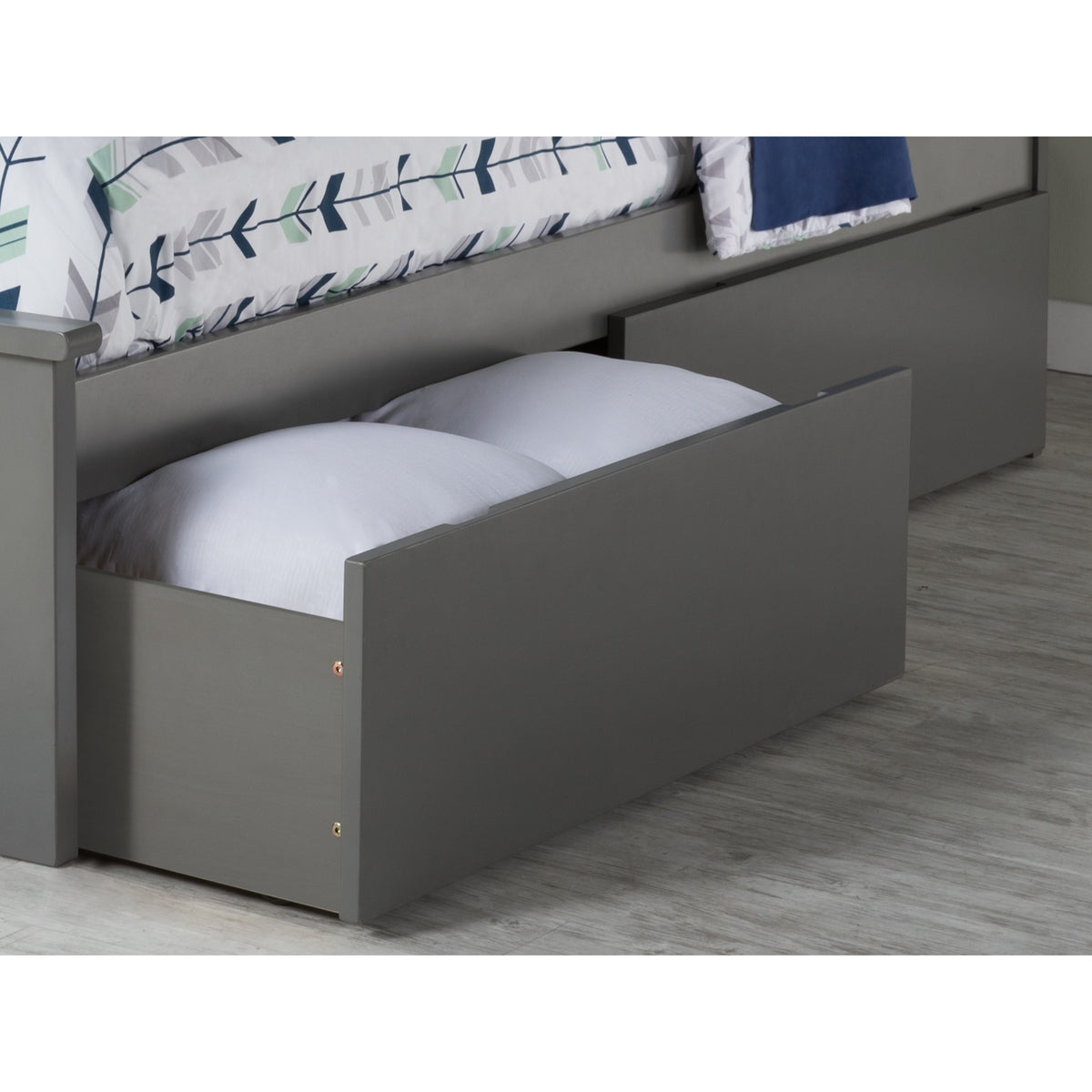 Set Of 2 Twin/Full Underbed Storage Drawers In Grey