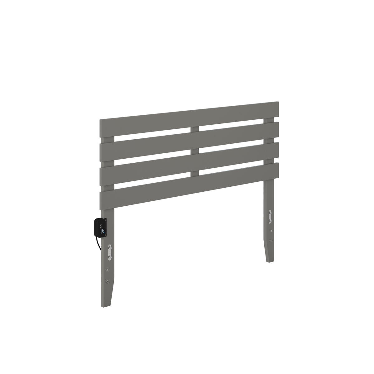 Oxford Full Headboard With Usb Turbo Charger In Grey