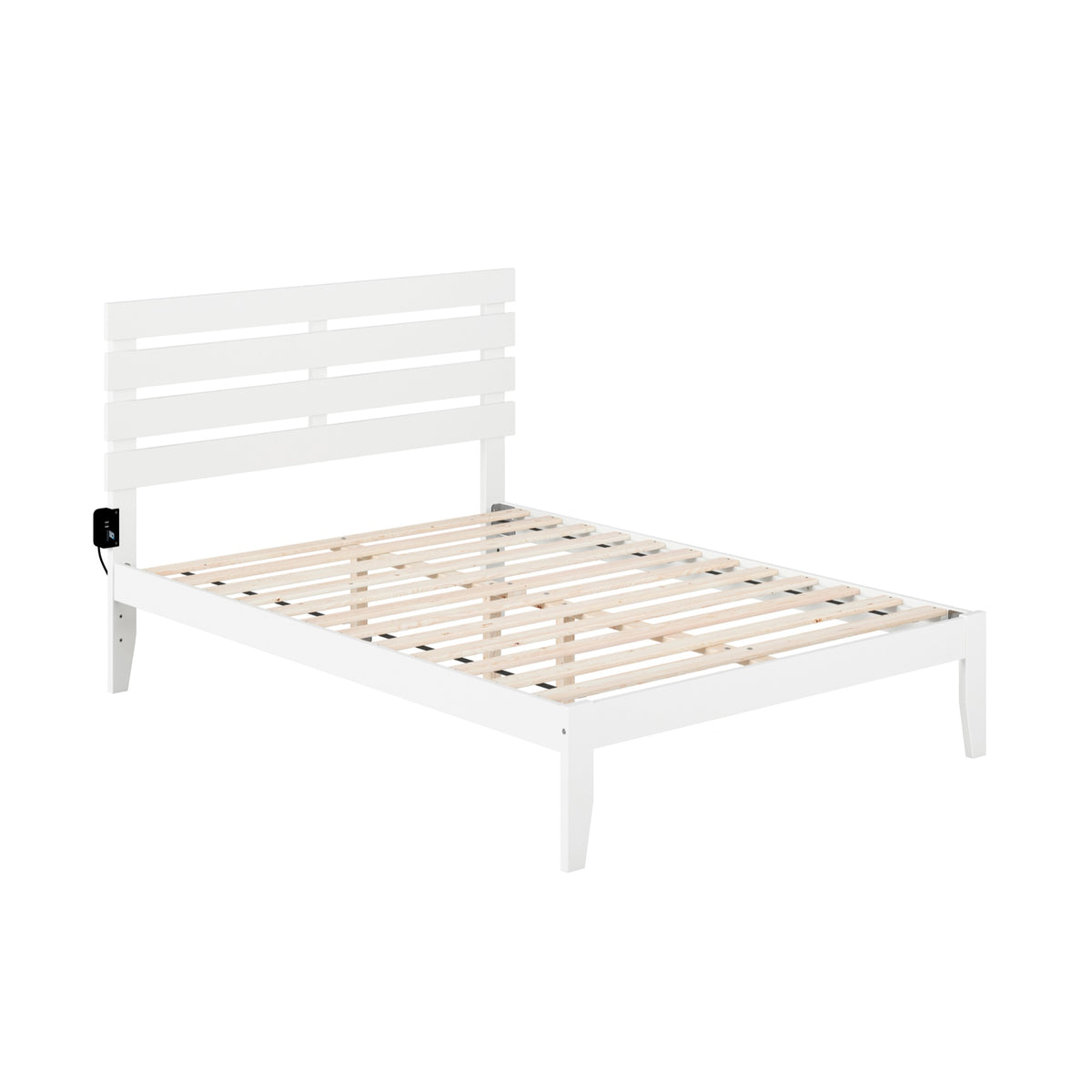 Oxford Full Bed With Usb Turbo Charger In White