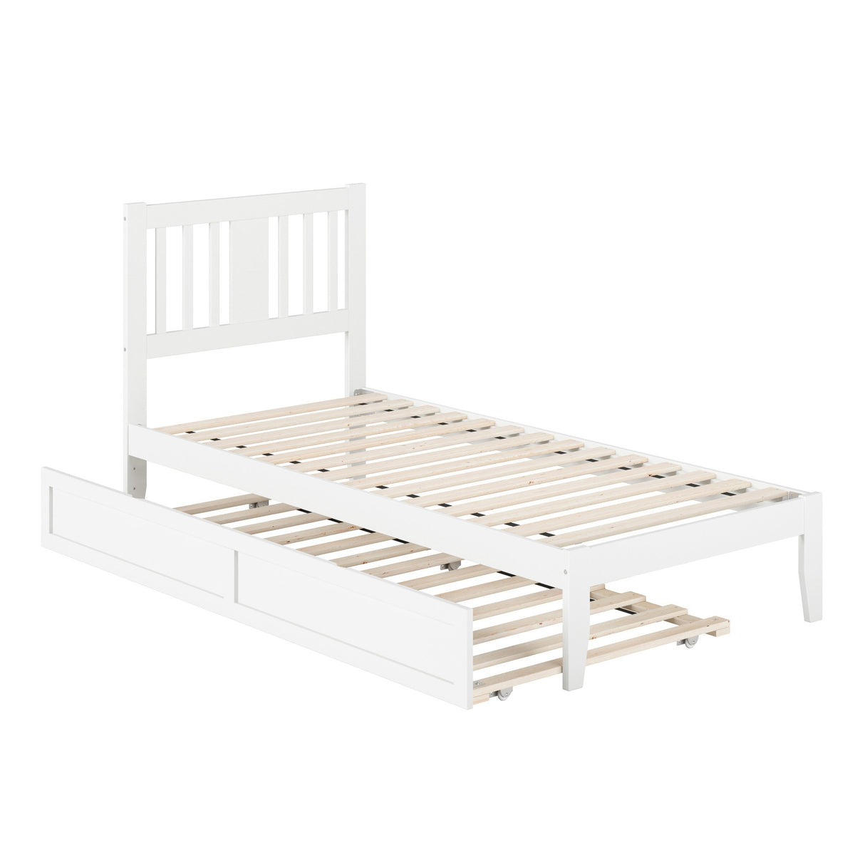 Tahoe Twin Xl Platform Bed With Twin Xl Trundle In White