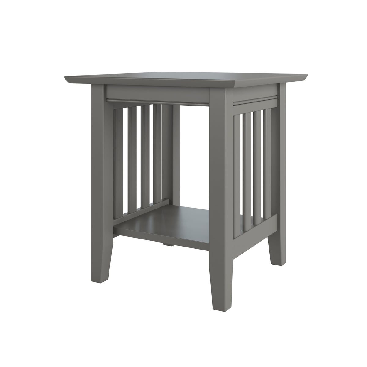 Mission End Table Grey