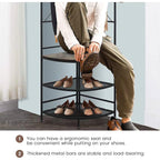 Modern Corner Entryway Hall Tree Shoe Storage Bench Coat Rack