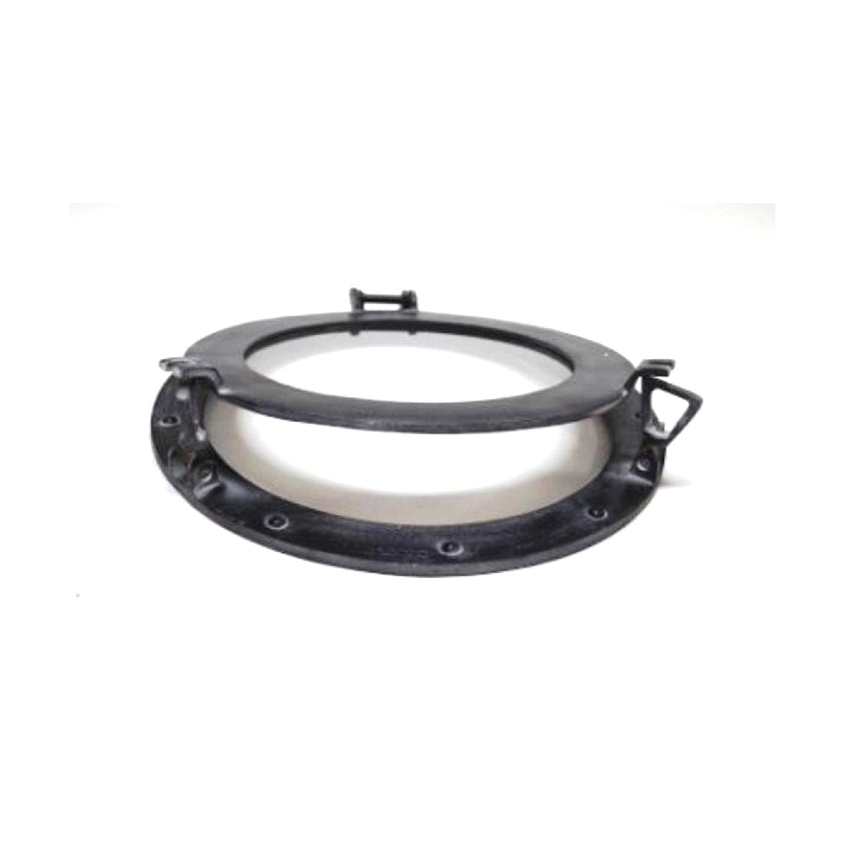 Antique Bronze Aluminum Porthole With Glass, 15 Inch