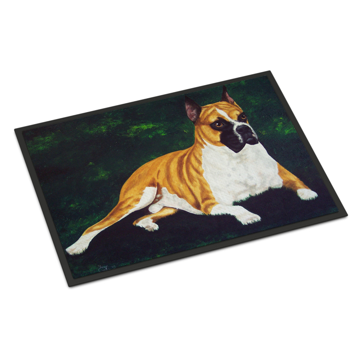 CarolineS Treasures Amb1064Mat Dempsey Boxer Indoor Or Outdoor Mat, 18 Inch  Inch  X 27 Inch  Inch , Multicolor
