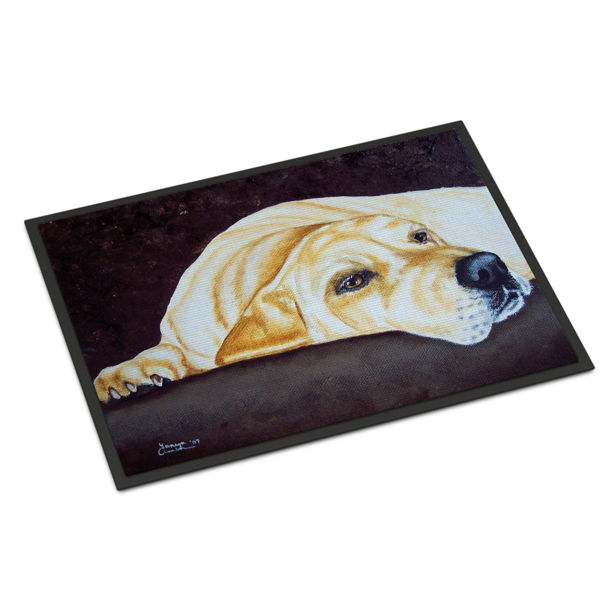 CarolineS Treasures Amb1072Jmat Naptime Yellow Labrador Indoor Or Outdoor Mat, 24 Inch  Inch  X 36 Inch  Inch , Multicolor