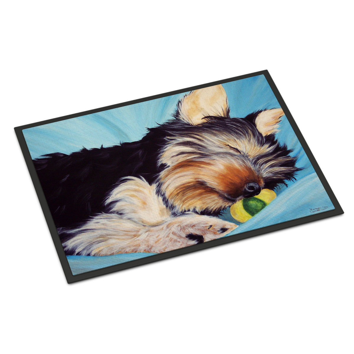 CarolineS Treasures Amb1075Mat Naptime Yorkie Yorkshire Terrier Indoor Or Outdoor Mat, 18 Inch  Inch  X 27 Inch  Inch , Multicolor