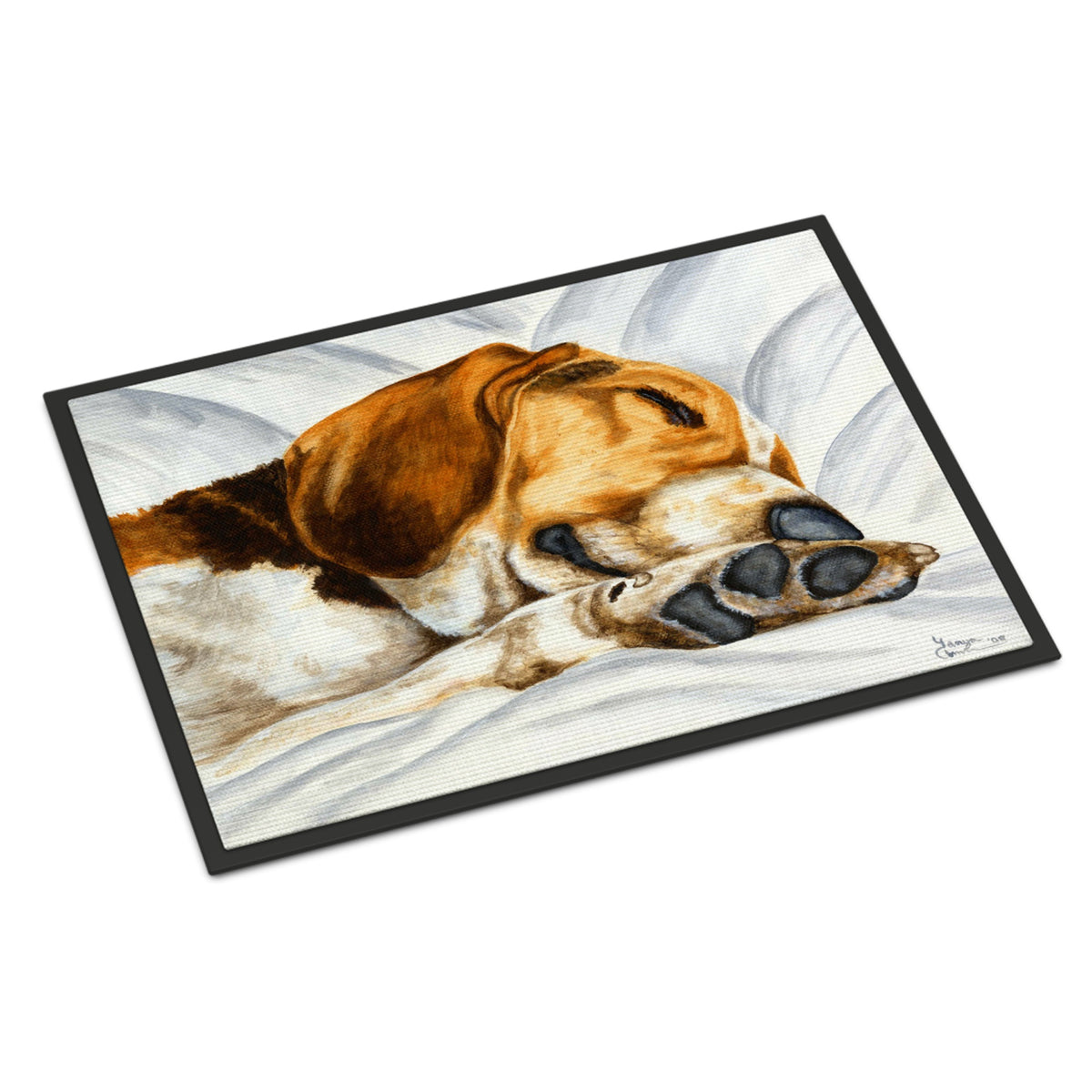 CarolineS Treasures Amb1076Mat Beagle Bliss Indoor Or Outdoor Mat, 18 Inch  Inch  X 27 Inch  Inch , Multicolor