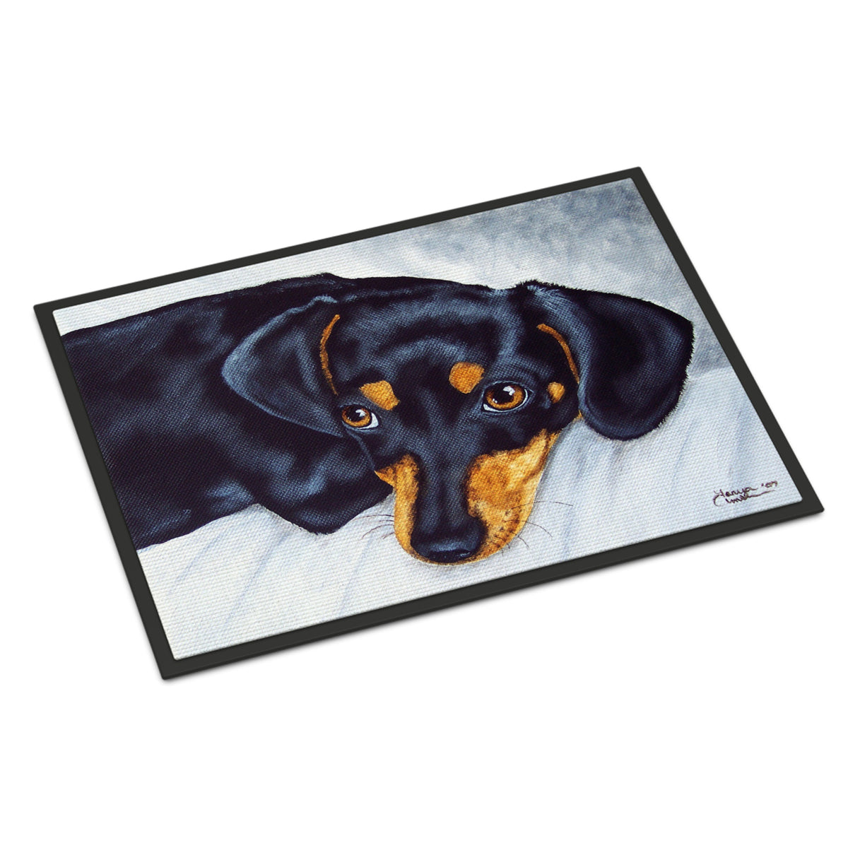 CarolineS Treasures Amb1079Jmat Black And Tan Doxie Dachshund Indoor Or Outdoor Mat, 24 Inch  Inch  X 36 Inch  Inch , Multicolor