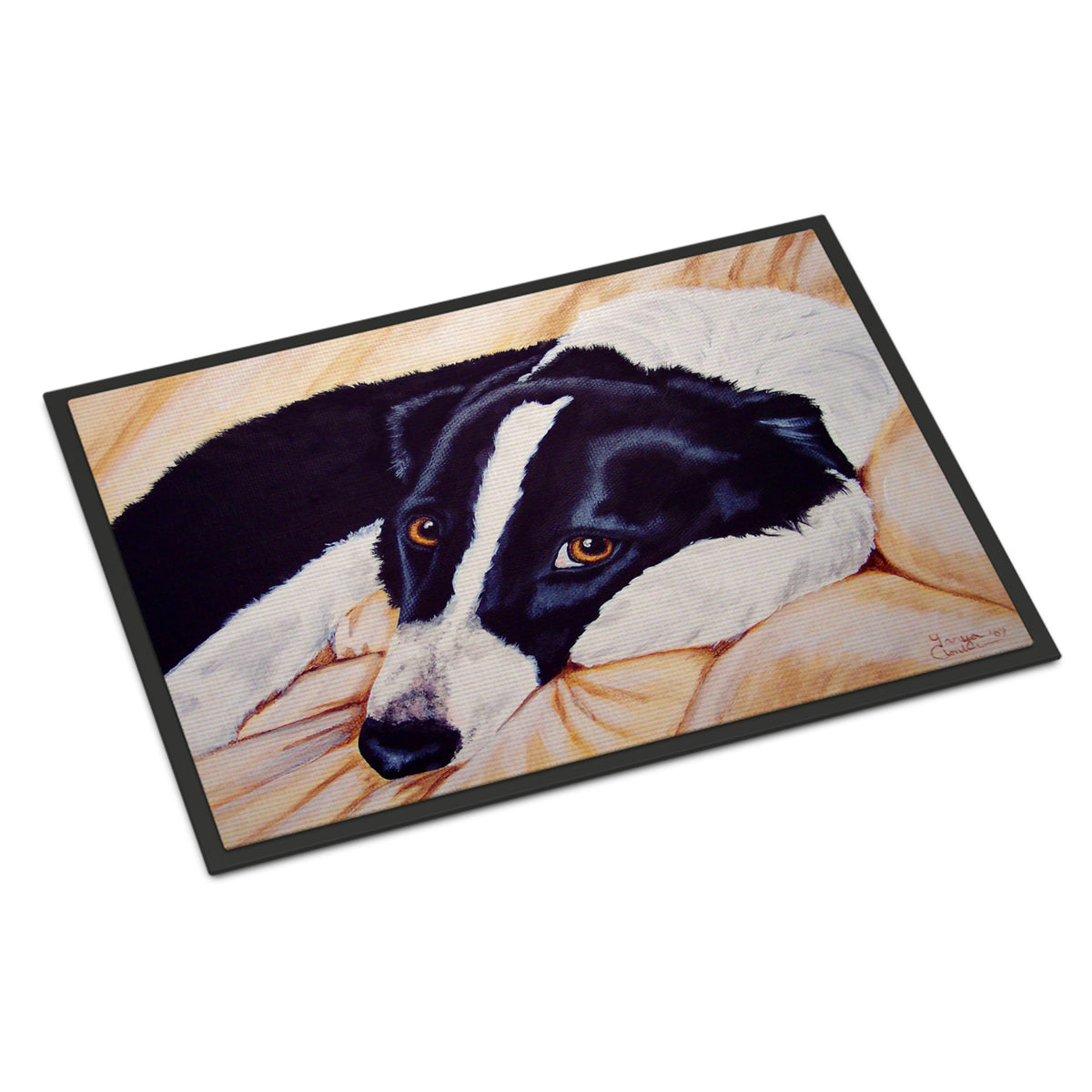 CarolineS Treasures Amb1080Mat Naptime Border Collie Indoor Or Outdoor Mat, 18 Inch  Inch  X 27 Inch  Inch , Multicolor