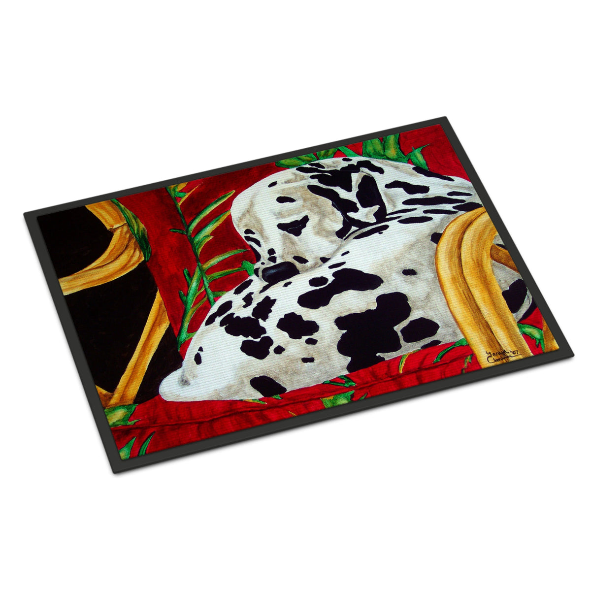 CarolineS Treasures Amb1118Mat Sunday Nap Dalmatian Indoor Or Outdoor Mat, 18 Inch  Inch  X 27 Inch  Inch , Multicolor