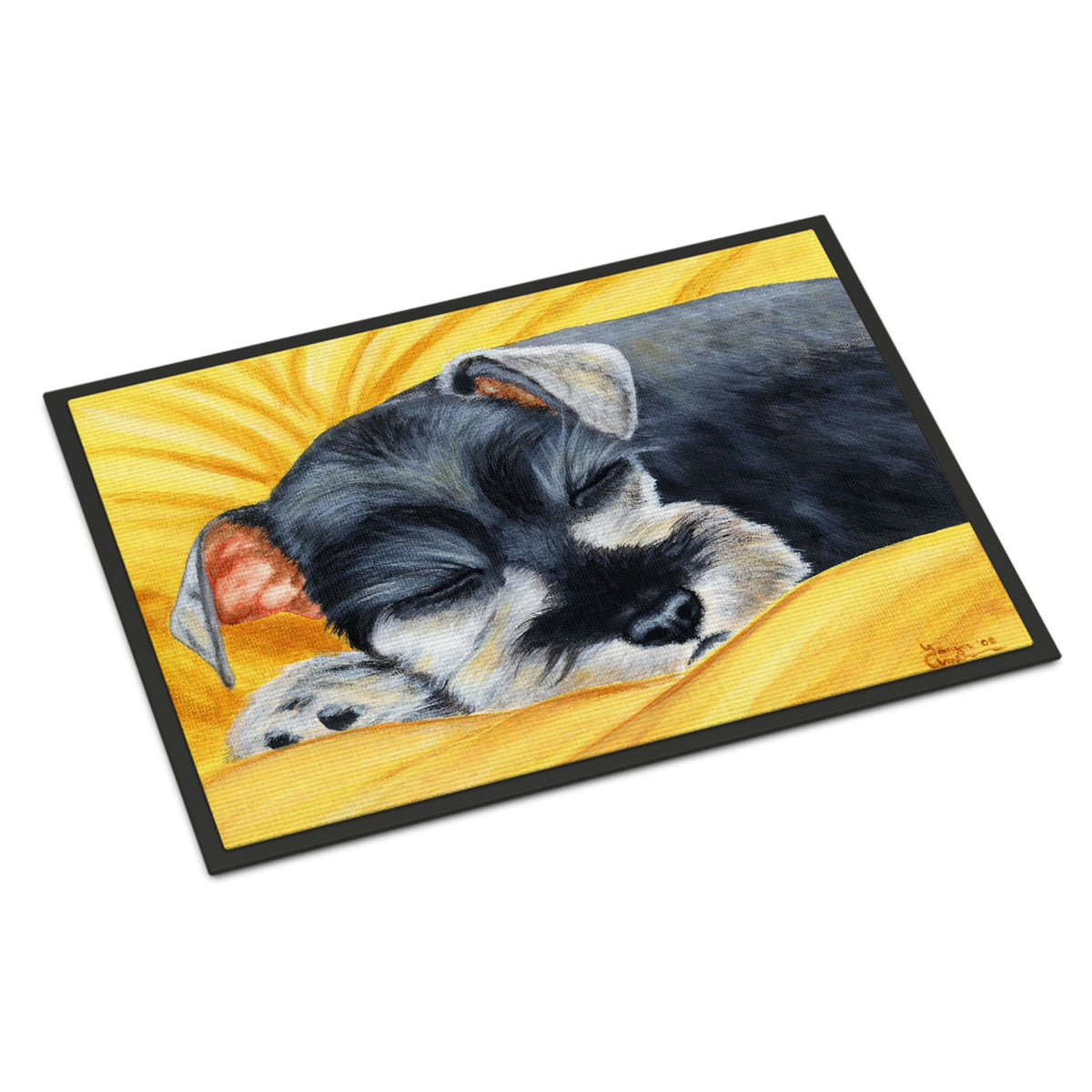 CarolineS Treasures Amb1161Jmat Snoozing Schnauzer Indoor Or Outdoor Mat, 24 Inch  Inch  X 36 Inch  Inch , Multicolor