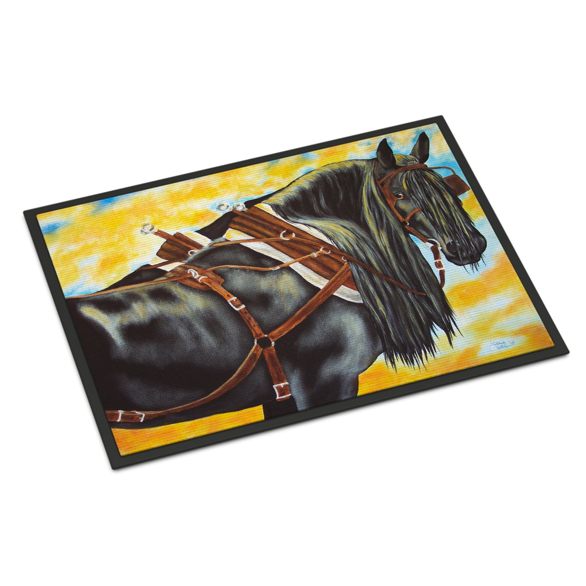 CarolineS Treasures Amb1238Mat DayS End Horse Indoor Or Outdoor Mat, 18 Inch  Inch  X 27 Inch  Inch , Multicolor