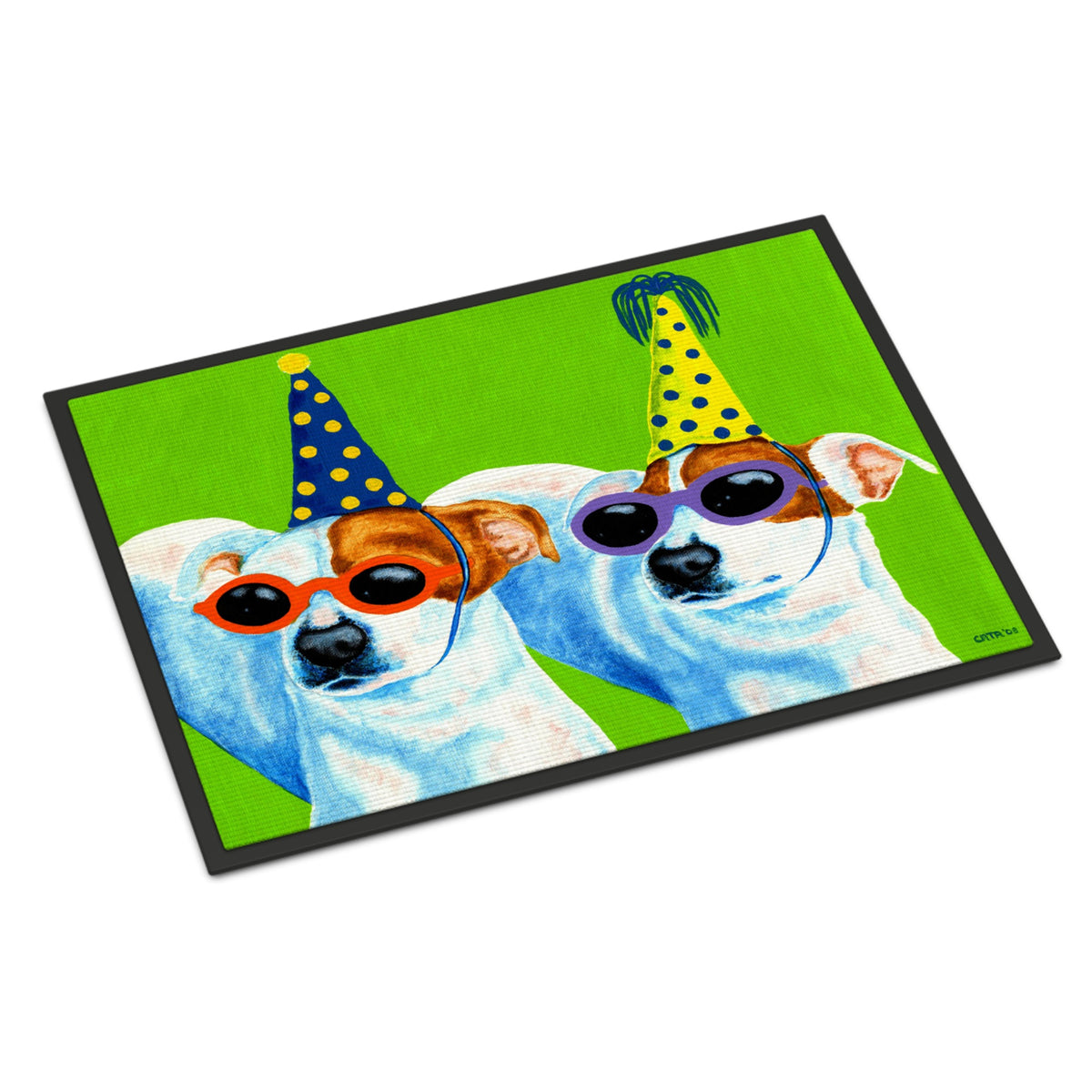 CarolineS Treasures Amb1441Jmat Party Animals Jack Russell Terriers Indoor Or Outdoor Mat, 24 Inch  Inch  X 36 Inch  Inch , Multicolor