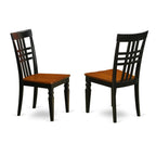 East West Furniture ANLG5-BCH-W 5 Piece Modern Dining Table Set Includes a Round Kitchen Table with Pedestal and 4 Kitchen Dining Chairs, 36x36 Inch, Black & Cherry