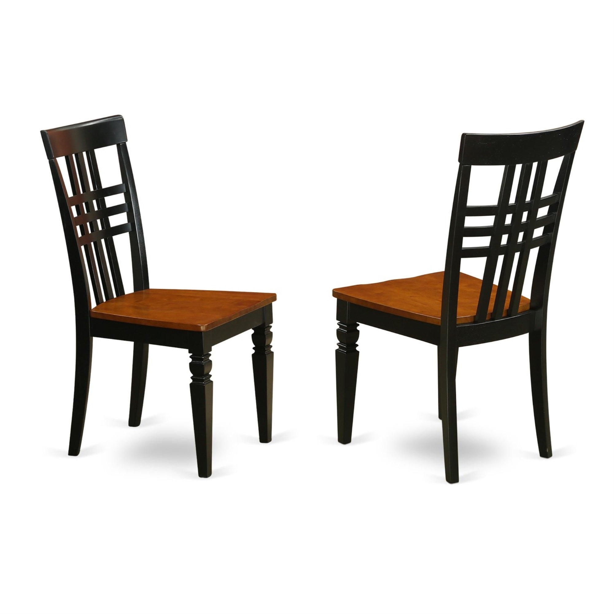 East West Furniture ANLG5-BCH-W 5 Piece Modern Dining Table Set Includes a Round Kitchen Table with Pedestal and 4 Kitchen Dining Chairs, 36x36 Inch, Black & Cherry