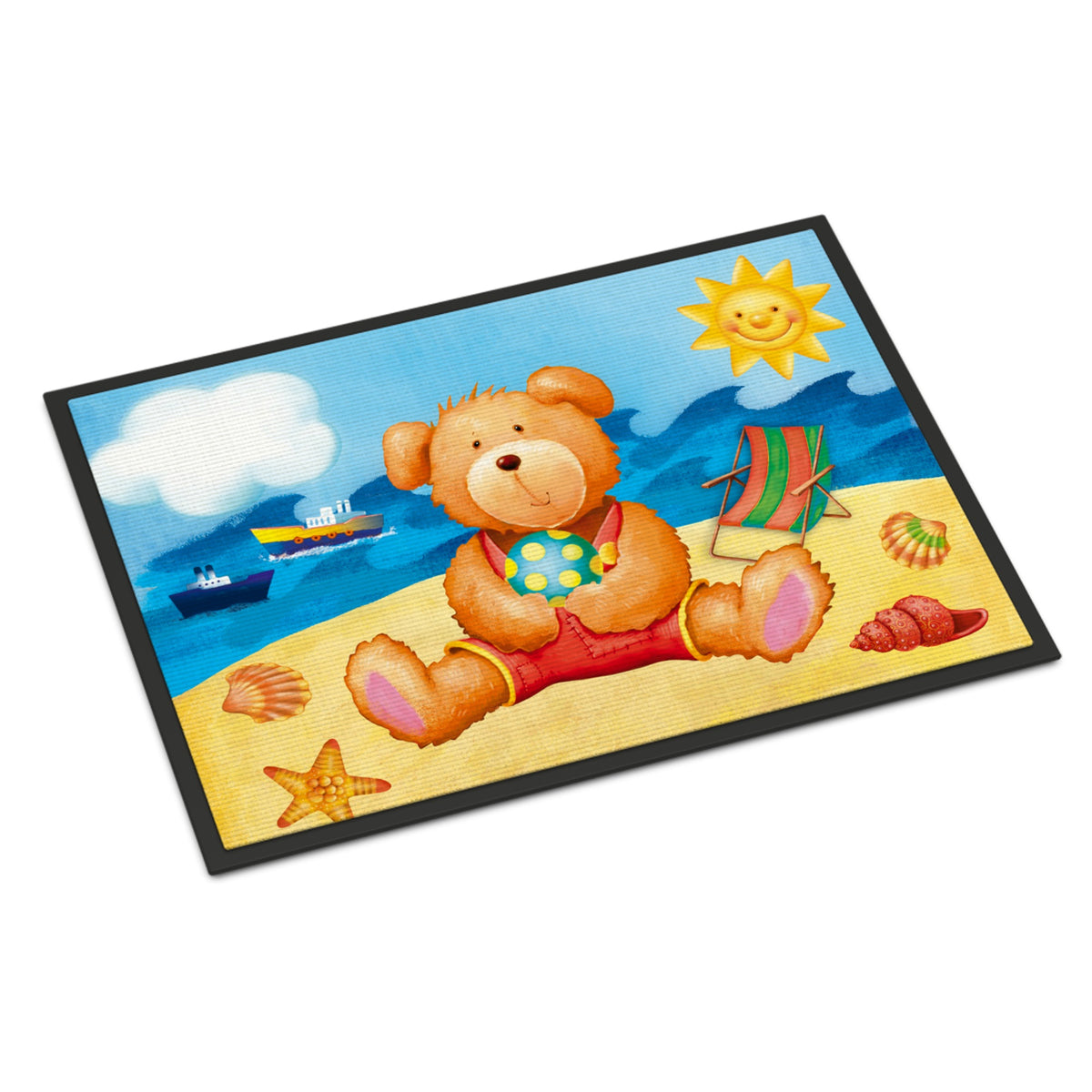 CarolineS Treasures Teddy Bear On The Beach Indoor Or Outdoor Mat 24X36 Aph0088Jmat, 24 Inch  Inch  X 36 Inch  Inch , Multicolor