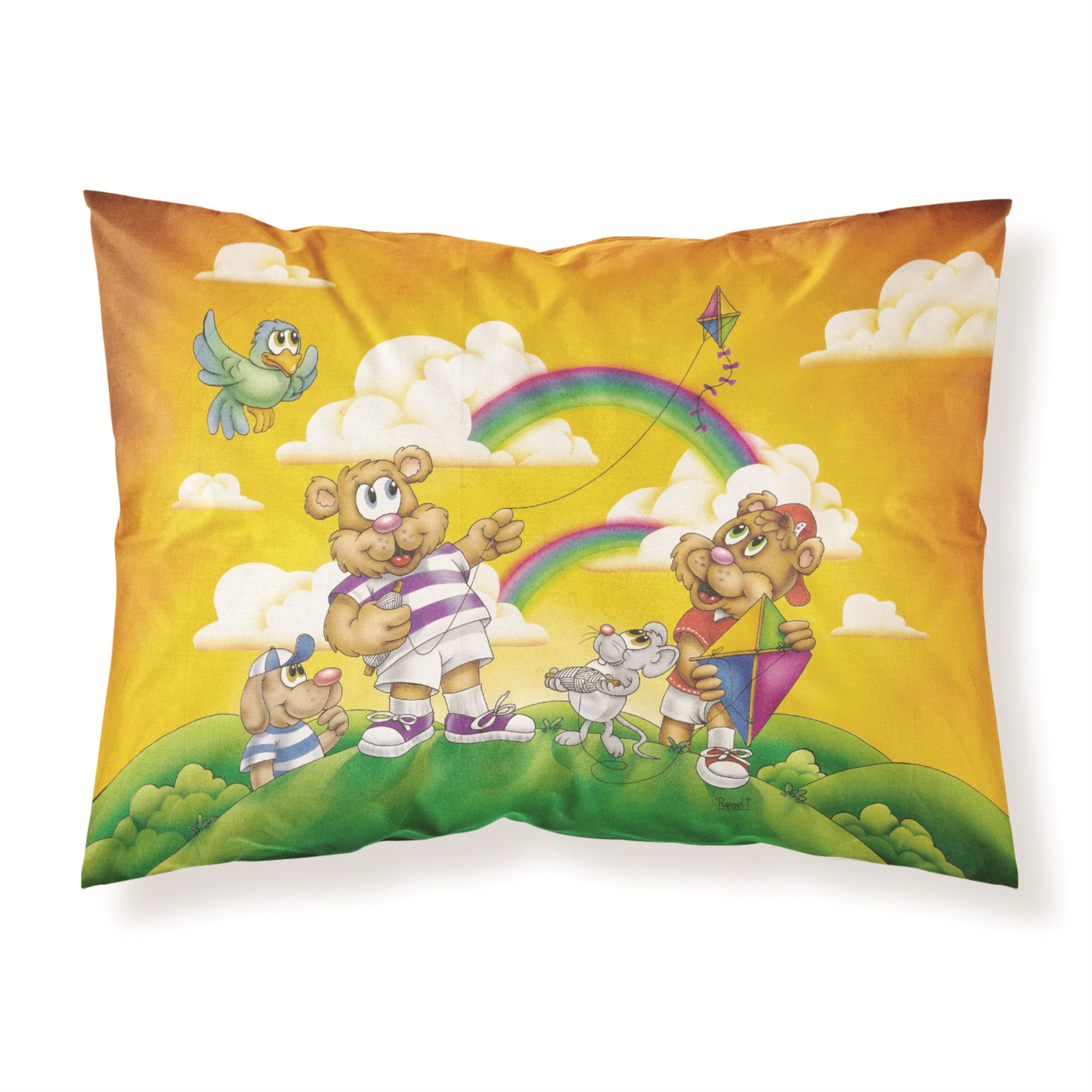 'Caroline'S Treasures Bears Flying A Kite Fabric Standard Pillowcase Aph0374Pillowcase, Multicolor'