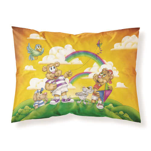 'Caroline'S Treasures Bears Flying A Kite Fabric Standard Pillowcase Aph0374Pillowcase, Multicolor'